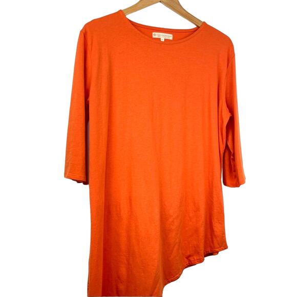 Indigenous | Organic Cotton 3/4 Sleeve Top Orange - Picture 2 of 10